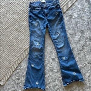 NEW Abercrombie & Fitch Blue Floral Girls Jeans 15/16 Short